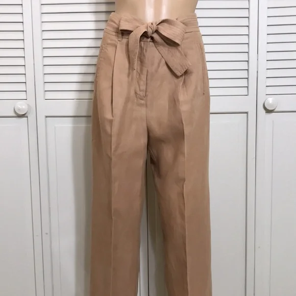 Aritzia Wilfred Cauchy Cropped Lyocell & Linen Pants/Trousers Size 2